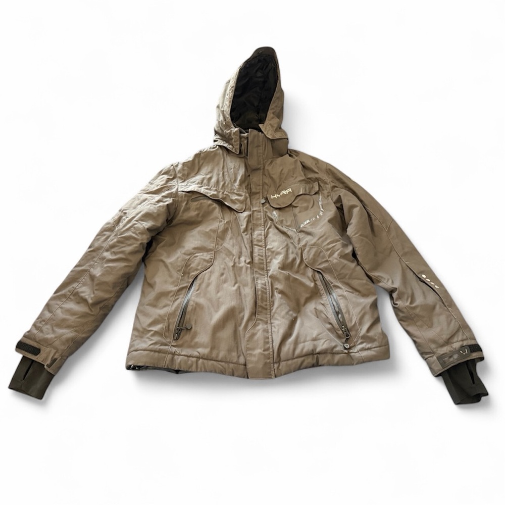 🧥 HYRA Gray Insulated Winter Jacket with Hood – Size S
